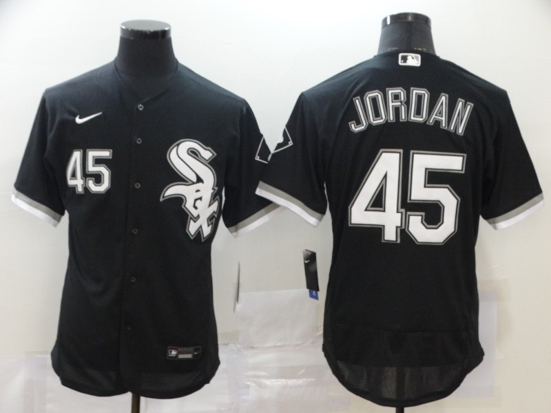 Men Chicago White Sox #45 Jordan Black Elite Nike MLB Jerseys->chicago white sox->MLB Jersey